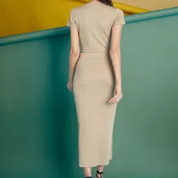 Moda Rapido Round-Neck Long Sleeve Top With Skirt Co-Ords image 3