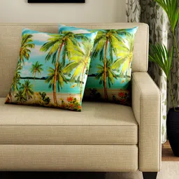 Swayam Multicoloured Set of 2 16" x 16" Square Cushion Covers-picture-20