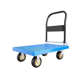 Hartley Foldable Platform Trolley 150 Kg Load Capacity Ergonomic Handle 4 Wheel Alloy Steel Blue & Black-picture-42