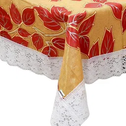 CASA-NEST Brown Geometric Printed 4-Seater Table Cover image 3