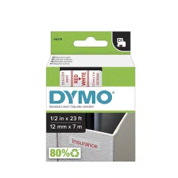 DYMO 12mm x 7m Red Print on White Tape Self-Adhesive Labels for Label Printer, ‎45015-picture-10