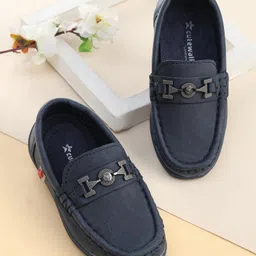 Cute Walk by Babyhug Slip On Formal Loafers - Blue-picture-13