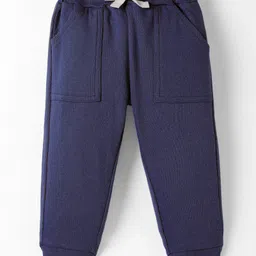 Zero Interlock Knit Full Length Solid Colour Lounge Pant - Navy Blue-picture-16