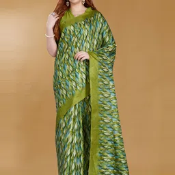 Rani Saahiba Geometric Printed Saree-image-80