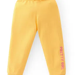 Babyhug Cotton Knit Full Length Lounge Pants Floral & Polka Dots Print with Bow Applique Pack of 3 - Multicolour image 2