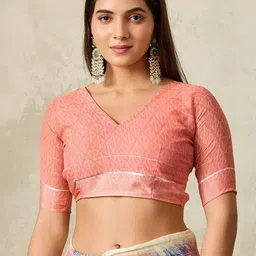 SHOPLANCE Zari Poly Georgette Saree image 4