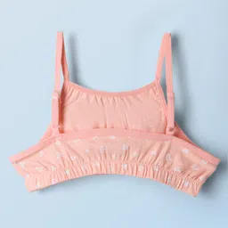 Honeyhap Premium Cotton Elastane Knit Sleeveless Bralettes With Bio Finish & Heart Print Pack of 2 - Lilac Sachet & Tropical Peach image 3