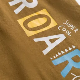 Taeko Single Jersey Knit Full Length Lounge Pant With Text Print - Green image 3