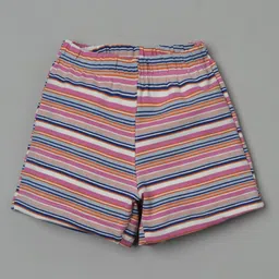 RAINE AND JAINE Cotton Knit Cap Sleeves Striped Coordinating Tee & Shorts Set - Multi Colour image 5