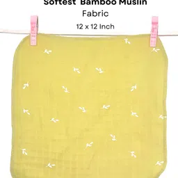 VOIDROP Highly Absorbent Bamboo Muslin Soft Touch Baby Washcloth Set 3 Pack (Multi Colored) image 4