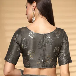 Oomph! Women Non Padded Boat Neck Saree Blouse image 3