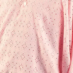 Peppermint Floral Batwing Sleeve Chambray Crop Top image 2