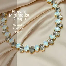 Anouk Gold-Plated American Diamond Stone Studded Jewellery Set image 3