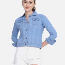 BUYNEWTREND Blue Regular Fit Jacket-picture-25
