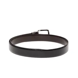 Peter England Men Black & Brown Textured Reversible Belt image 3