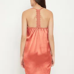 Clovia Orange Nighty With Robe image 3