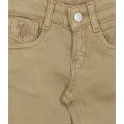 U.S. Polo Assn. Kids Khaki Solid Jeans image 3