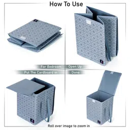 Craft Bazar Grey Printed Foldable Laundry Bag image 5