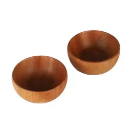 NATURALLYOURS Brown Acacia Wood Small Dip Bowl - Set of 2 image 5