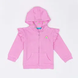 H by Hamleys Infants Girls Pink Solid Full Sleeves Sweatshirt-picture-38