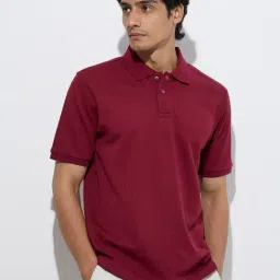 WES Casuals by Westside Wine Relaxed-Fit Cotton-Blend Polo T-Shirt-image-13