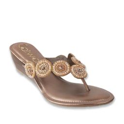 Catwalk Women's Wall St Multicolor Thong Wedges-picture-26