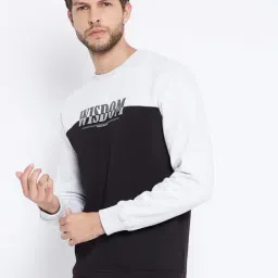 Crimsoune Club Black & Grey Regular Fit Colour Block Sweatshirt image 3