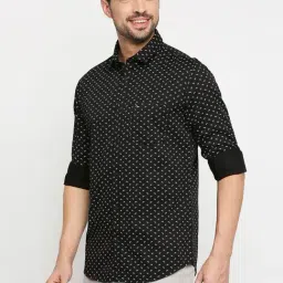 Spykar Black Regular Fit Printed Shirt image 3