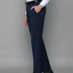 Louis Philippe Gods & Kings Navy Regular Fit Trousers image 3