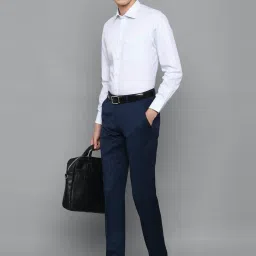 Louis Philippe Gods & Kings Navy Regular Fit Trousers image 5