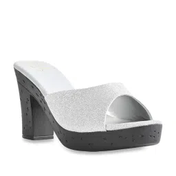 Jove Women's Silver Casual Sandals image 2