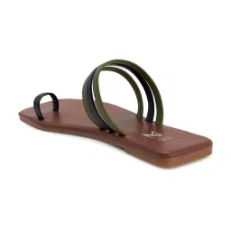 Madras Trunk Women's Jade Black Toe Ring Sandals image 5