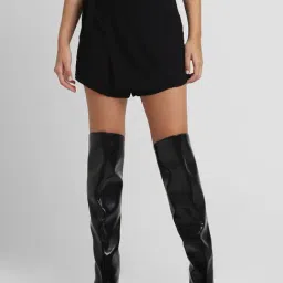 Forever 21 Black Wrap Mini Skirt-image-87