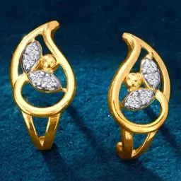 P.N.Gadgil Jewellers Urban Gleam Yellow Gold Huggies Earring For Women-picture-16