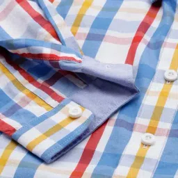 Allen Solly Kids Multicolor Checks Slim Fit Shirt image 5