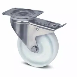 Tente Braked Swivel Castor Wheel, 150 Kg Capacity, 100 mm Wheel, 8377 UOO 100/36 P62 BLANC-image-8