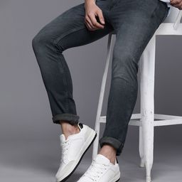 Louis Philippe Jeans Men Blue Super Slim Fit Mid-Rise Light Fade Stretchable Jeans-picture-9
