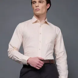 Daniel Hechter Orange Cotton Blend Slim Fit Checks Formal Shirt-picture-37