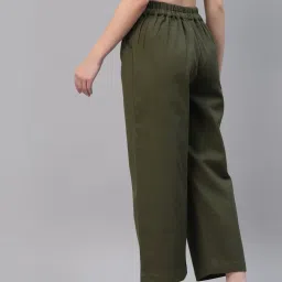 NEUDIS Green Regular Fit Pleated Trousers image 2