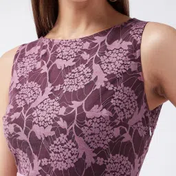 Miss Chase Lavender Lace Work Maxi Dress image 5