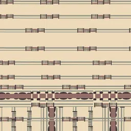 Spaces Beige Cotton Geometric 144 TC Single Bedsheet with 1 Pillow Cover image 5