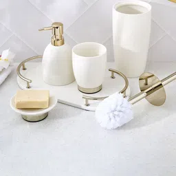 Home Centre Off White Ceramic Bathroom Accessories-image-2