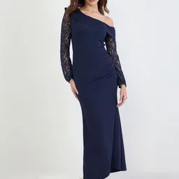 Styli Women Plain One Shoulder Maxi Sheath Dress-image-24