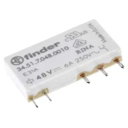 Finder PCB Mount Power Relay 48 V DC Coil 6 A Switching Current SPDT, 34.51.7.048.0010-image-5