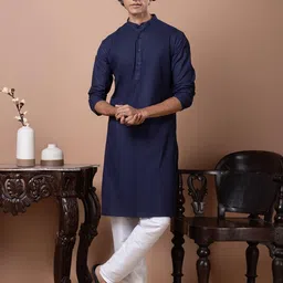 PulseIQ Men Cotton Straight Kurtas image 4