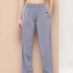 Alcis Women Grey Straight High-Rise Waist Track Pant-image-70