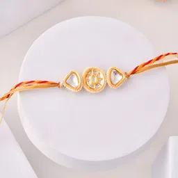 Myntra Elegant Homes Set Of 3 Rakhi With Roli Chawal & Greetings Card image 2