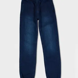 Pepe Jeans Knit Full Length Solid Color Jeans - Blue-picture-27