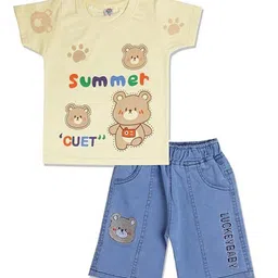 KIDDOLO Boys Printed T-shirt with Trousers-picture-11