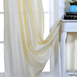 Aura Cream-Coloured Set of 2 Sheer Door Curtain image 3